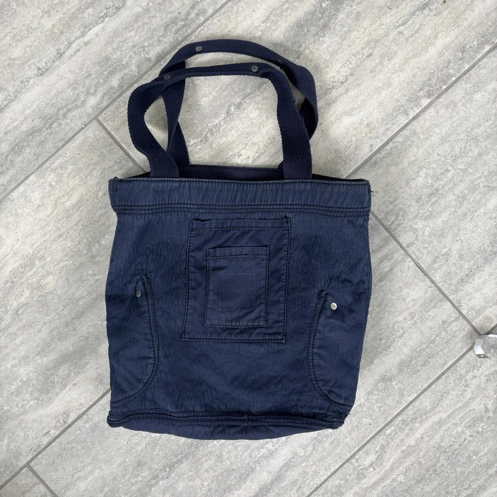 Vintage Y2K Abercrombie Reversible Blue Plaid Tote Bag Y2K!
